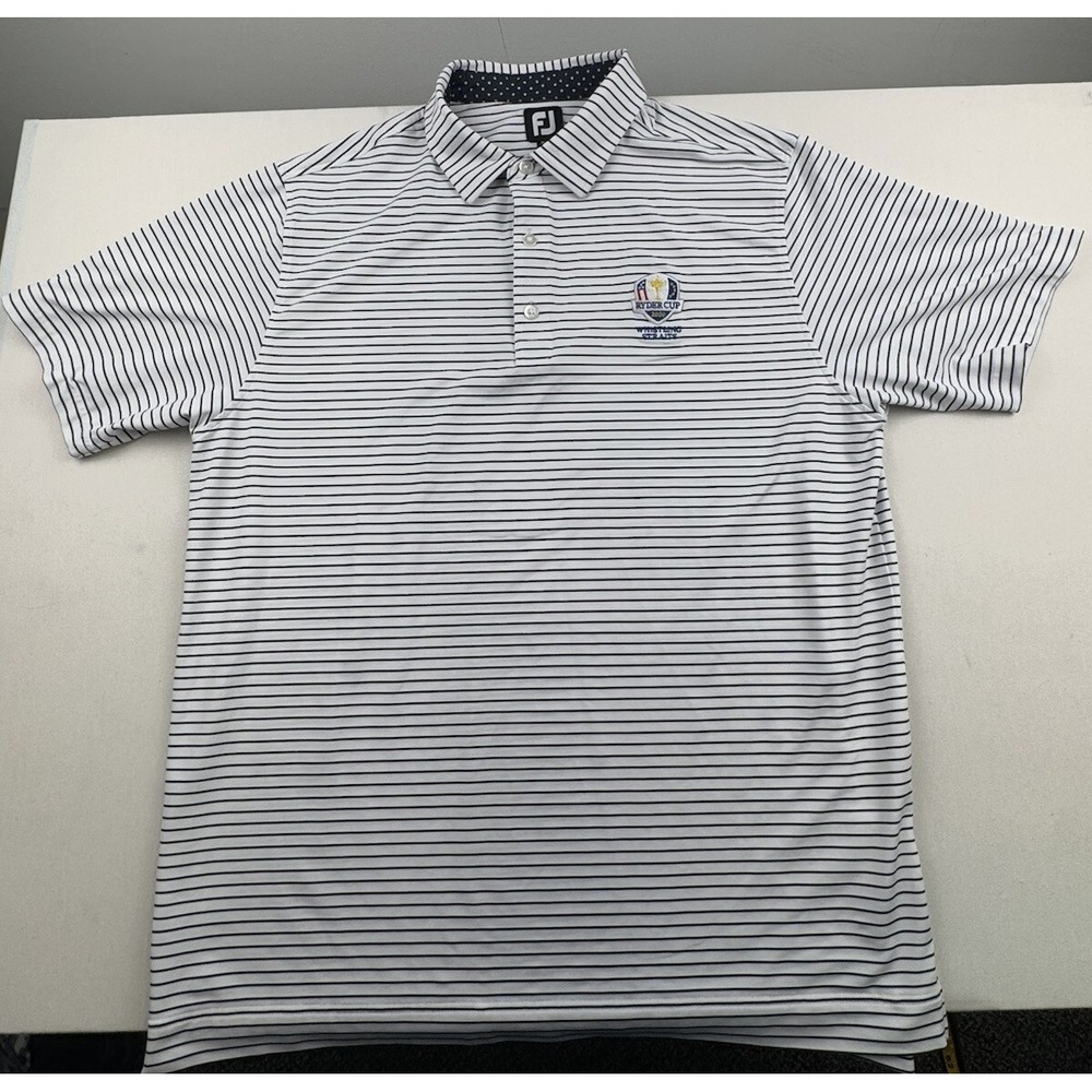 FootJoy Golf Shirt Mens XL Ryder Cup 2020 Whistling Straits PGA Black White